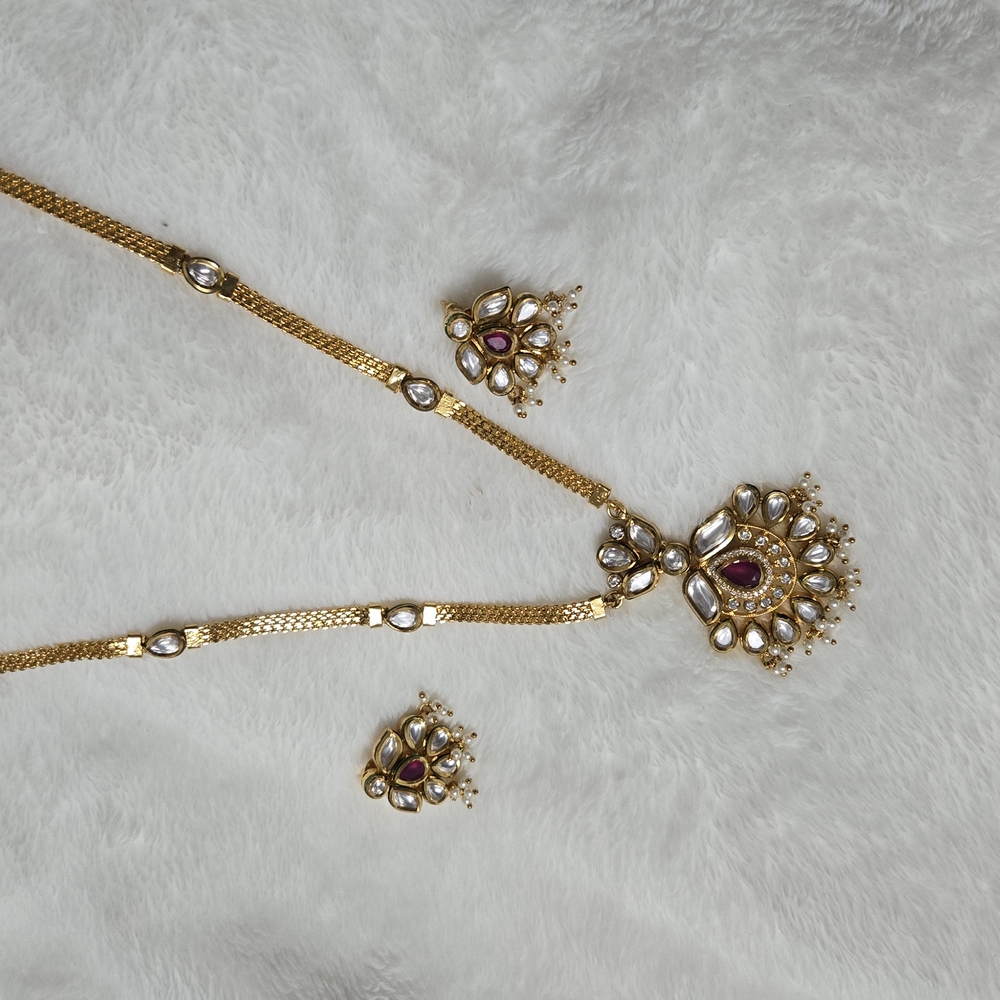 Artificial Gold and Red Jewelry Set NEGOTIABLE
